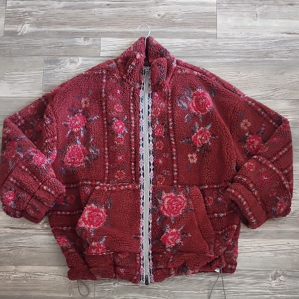 Urban Outfitters BDG Mae Piled Printed Zipup Jacket